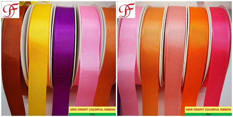 1/8"~2" Solid Colors Grosgrain Ribbon Satin Double/Single Face Gingham Metallic Taffeta Hemp Gingham Ribbon Sheer Organza Ribbon with High Quality