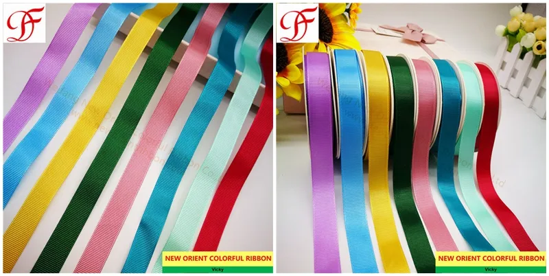 1/8"~2" Solid Colors Grosgrain Ribbon Satin Double/Single Face Gingham Metallic Taffeta Hemp Gingham Ribbon Sheer Organza Ribbon with High Quality