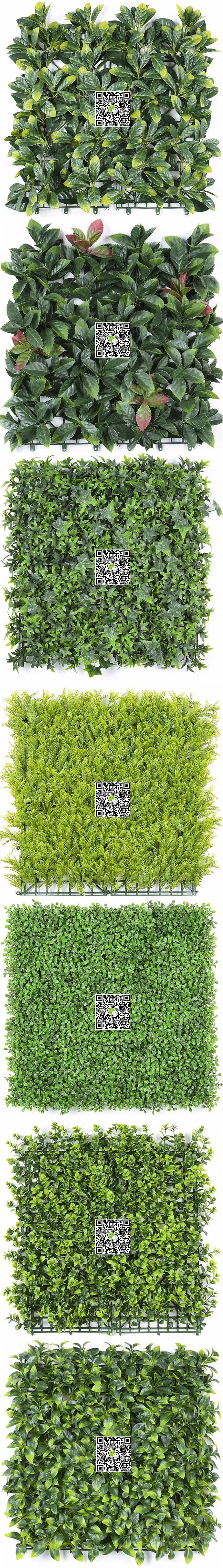 10 Years Outdoor Useful Life Anti-UV Artificial Vertical Garden Green Wall Boxwood IVY Leaf Hedge