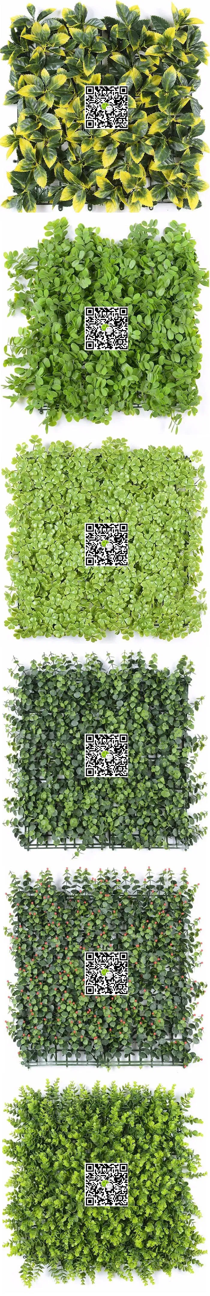 10 Years Outdoor Useful Life Anti-UV Artificial Vertical Garden Green Wall Boxwood IVY Leaf Hedge