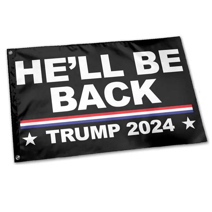 100d Polyester 3X5 4X6 5X8 FT USA Election Keep America Great Customized 2024 Donald Trump Flags Banners
