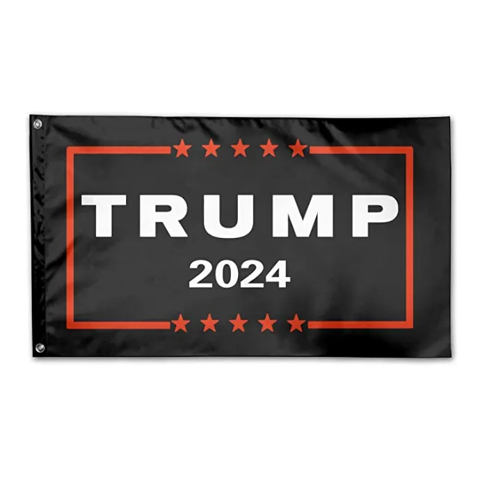 100d Polyester 3X5 4X6 5X8 FT USA Election Keep America Great Customized 2024 Donald Trump Flags Banners