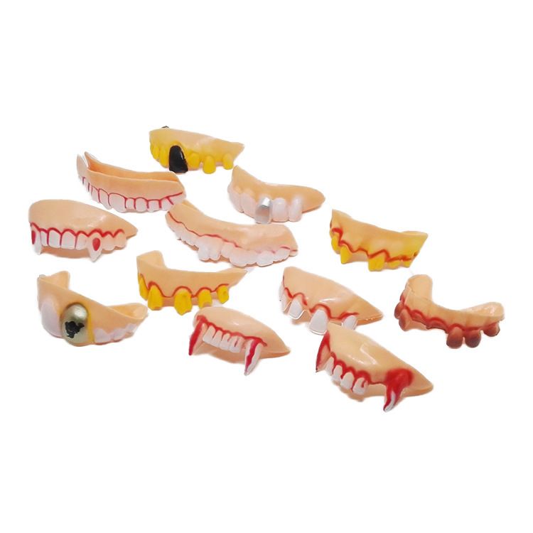 12 Styles Vampire Teeth for Halloween Dentures, Easter Products