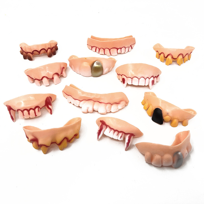 12 Styles Vampire Teeth for Halloween Dentures, Easter Products