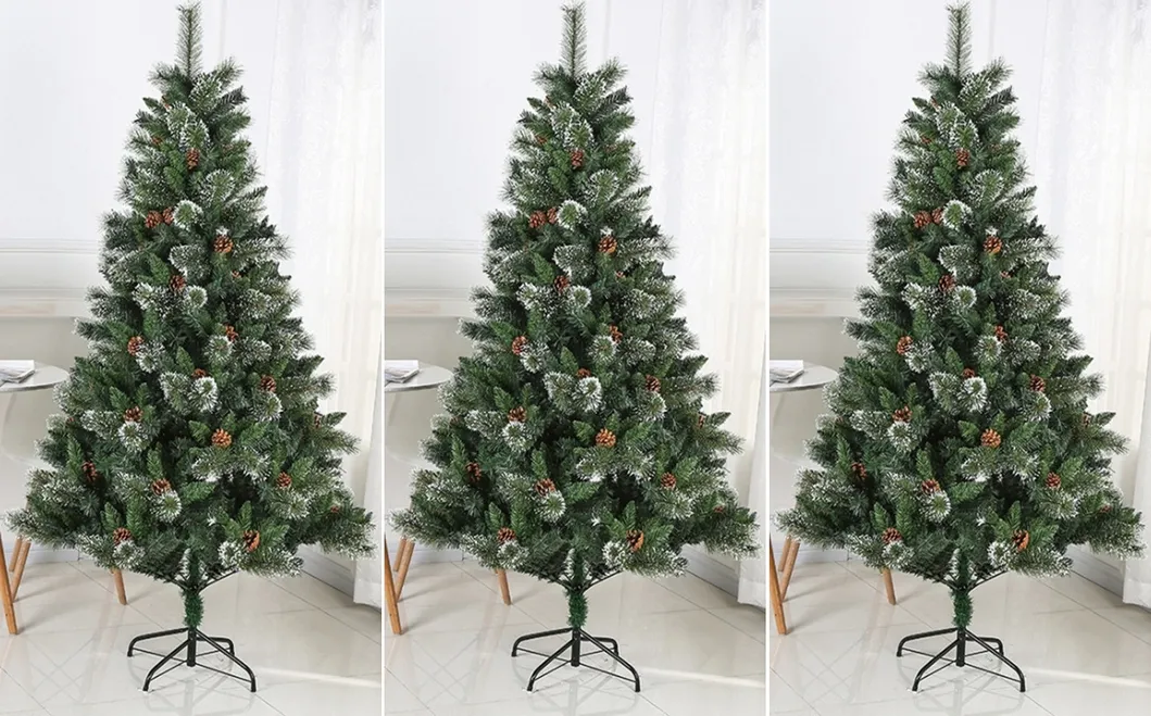 120cm 180cm 150cm Hooked Tree White Flocking Snow Hooked Christmas Tree