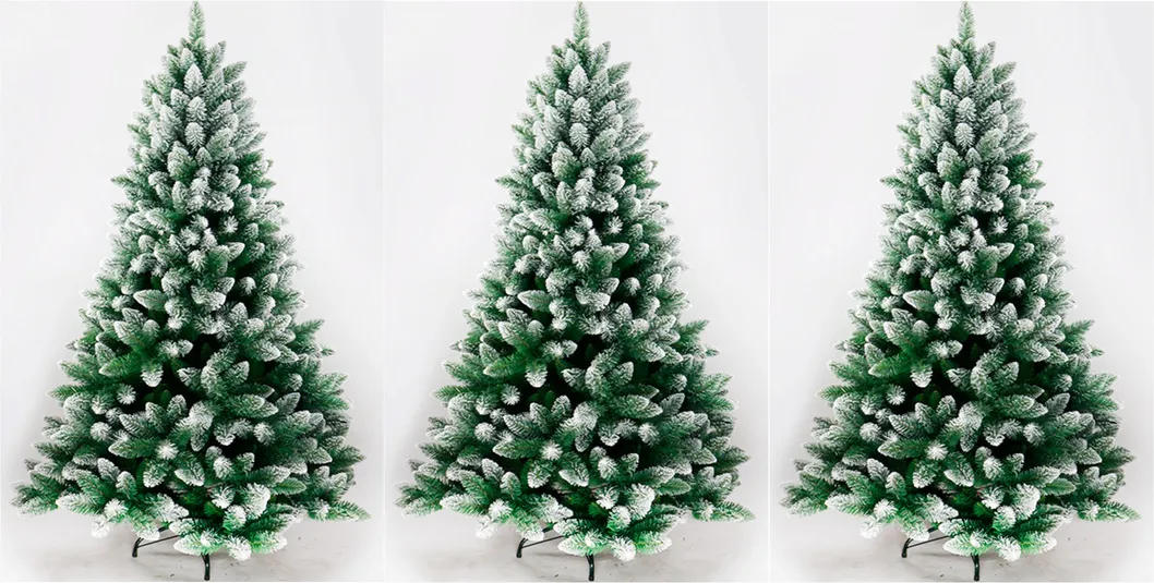 120cm 180cm 150cm Hooked Tree White Flocking Snow Hooked Christmas Tree