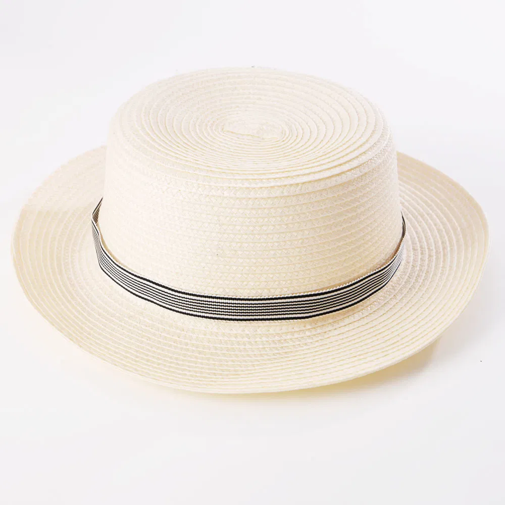 16mm Striped White Black Petersham Millinery Ribbon