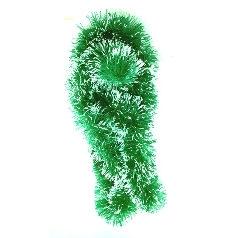 200cm Colorful Christmas Decoration Bar Tops Ribbon Garland Christmas Tree Ornaments White Dark Green Cane Tinsel Party Supplies