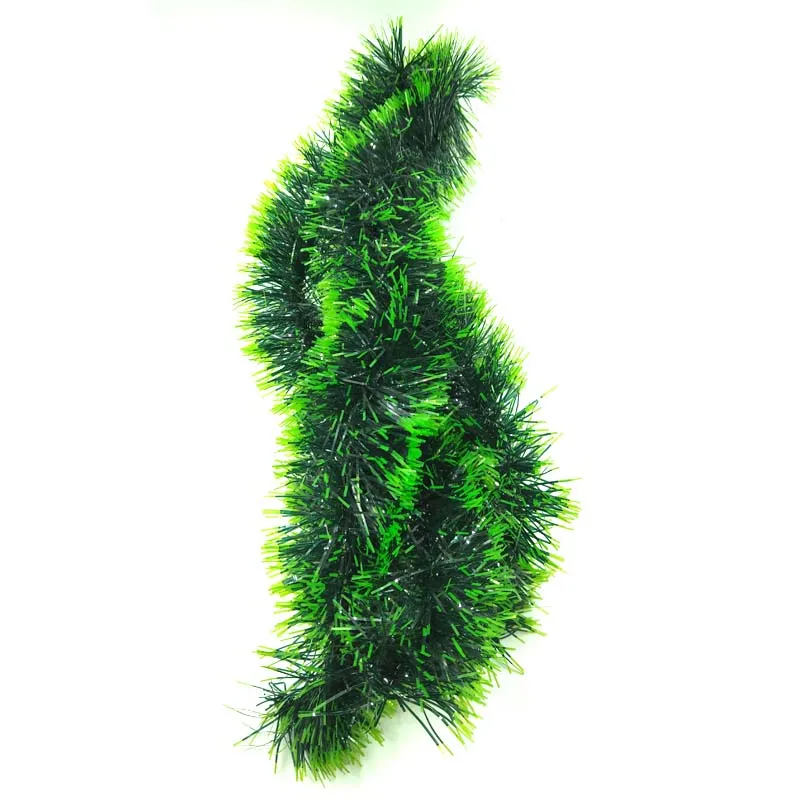 200cm Colorful Christmas Decoration Bar Tops Ribbon Garland Christmas Tree Ornaments White Dark Green Cane Tinsel Party Supplies