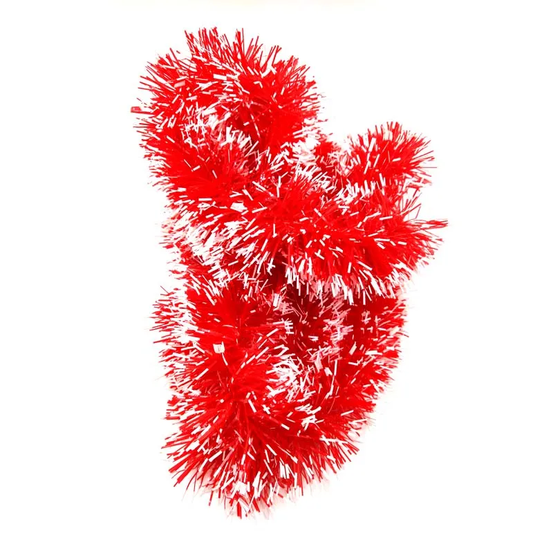 200cm Colorful Christmas Decoration Bar Tops Ribbon Garland Christmas Tree Ornaments White Dark Green Cane Tinsel Party Supplies