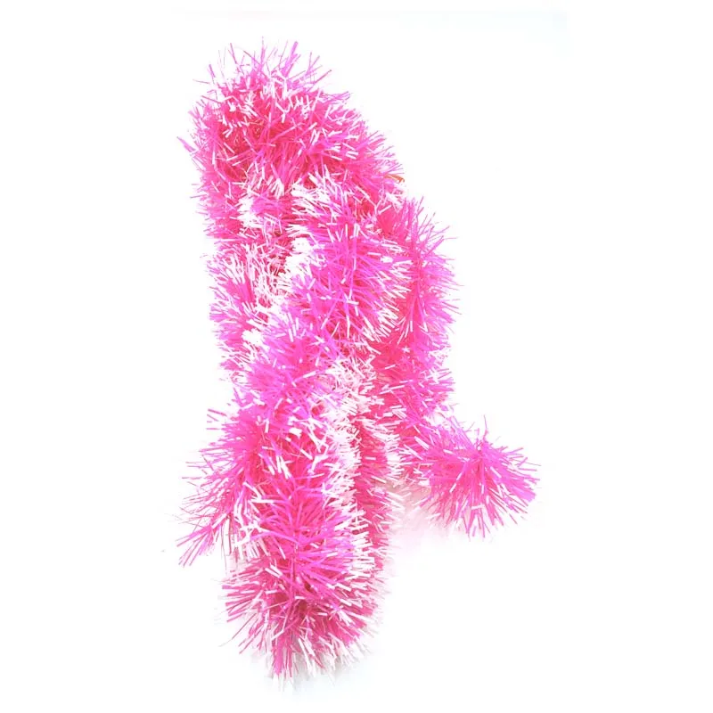 200cm Colorful Christmas Decoration Bar Tops Ribbon Garland Christmas Tree Ornaments White Dark Green Cane Tinsel Party Supplies