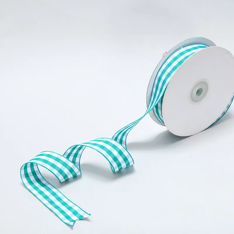 2020 Amazon Hot Selling Wholesale 3 Inch Gingham /Lattice Ribbon Polyester