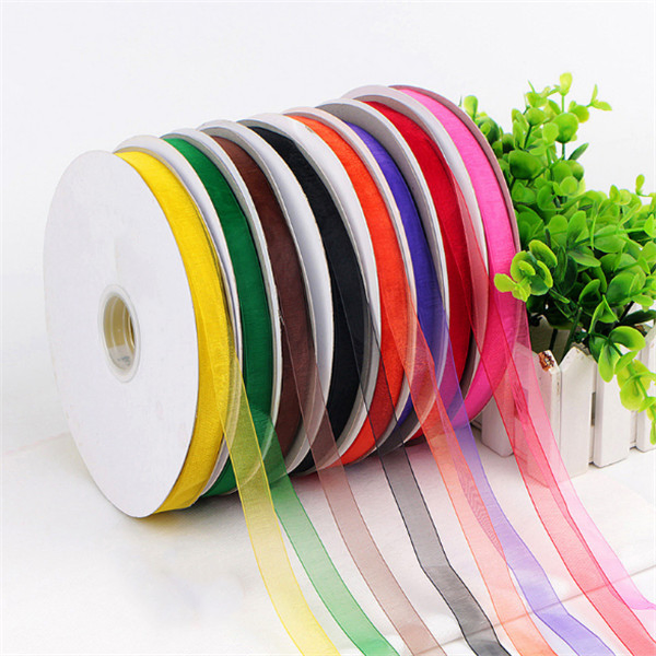 2021 Newest Fashion Wholesale Soft Sheer Ribbon Organza Ribbon Solid Color