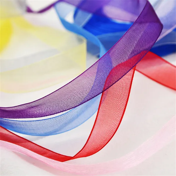 2020 Newest Fashion Wholesale Soft Sheer Ribbon Organza Ribbon Solid Color