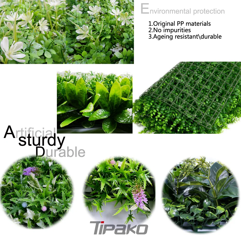 2021 100*100cm PP Festival Artificial Shrub Hedge Screening for Outdoor