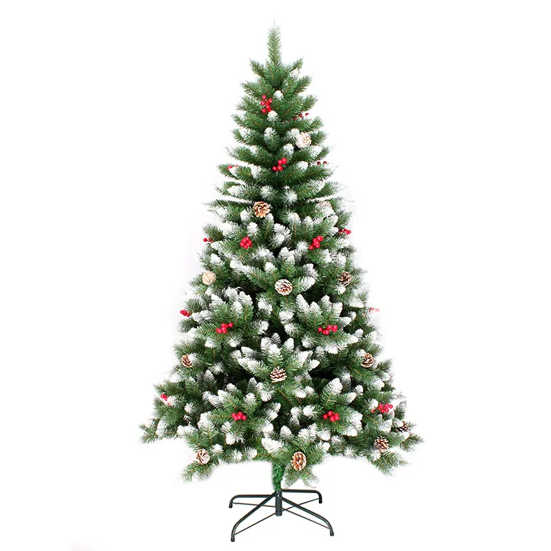 2021 Christmas New PE Flocking Falling Snow Green Christmas Tree