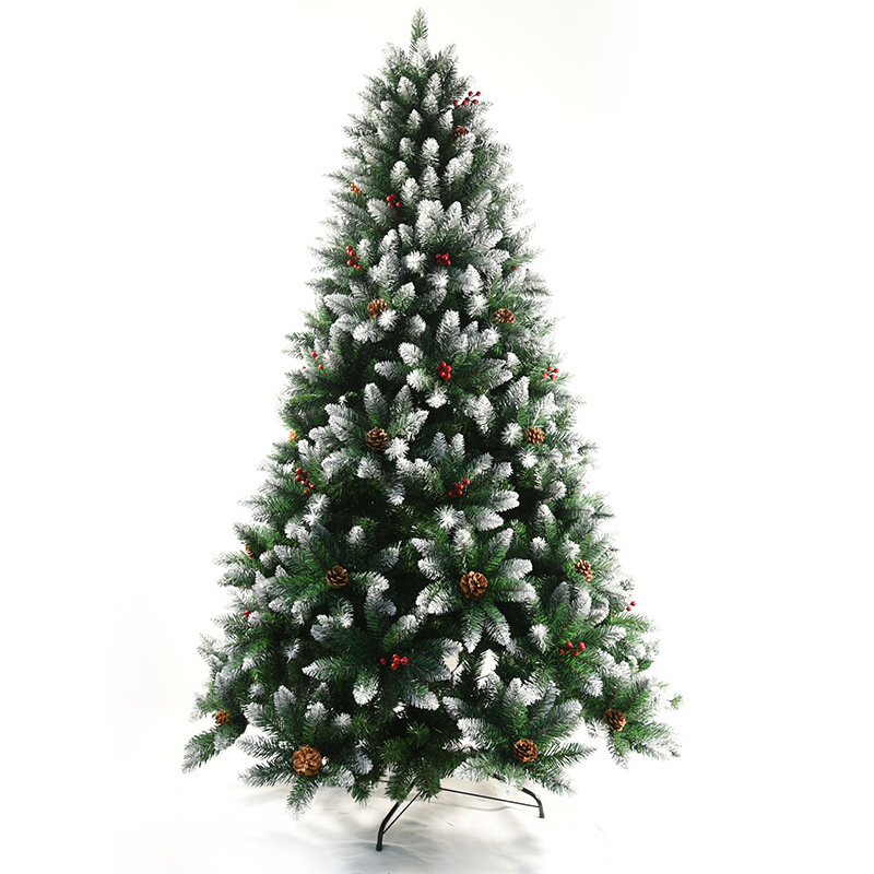 2021 Christmas New PE Flocking Falling Snow Green Christmas Tree