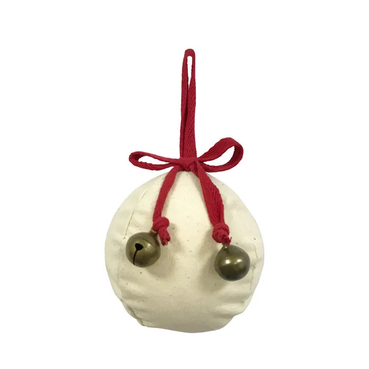 2021 Sublimation Jute Nativity Set Bells Decoration Hanging Ornaments Christmas Ball Tree