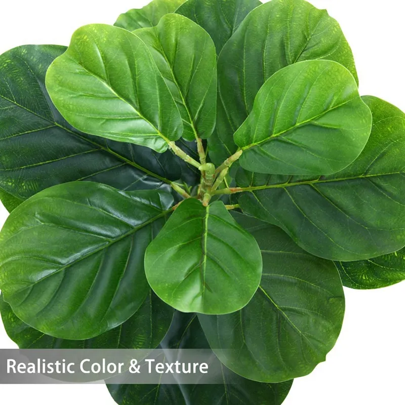 22" Artificial Mini Fiddle Leaf Fig Tree, Faux Tree Used for Home Office Decoration Artificial Plants Trees