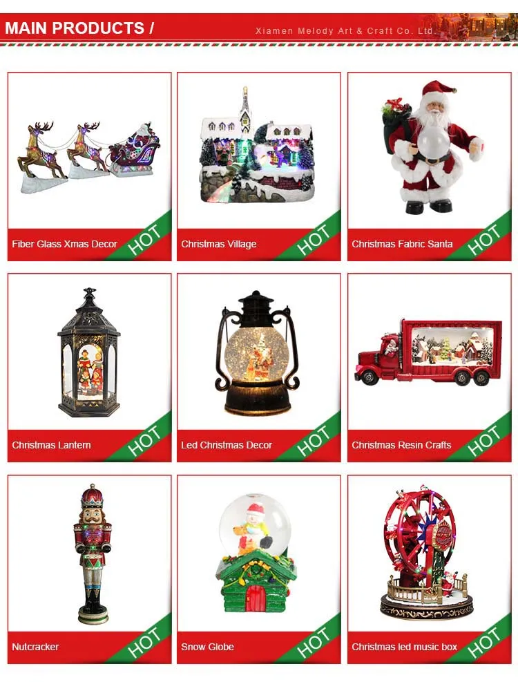 25 Inch Big Size Black Xmas Snowman Scene LED Light up Falling Snow Christmas Musical Tabletop Lantern