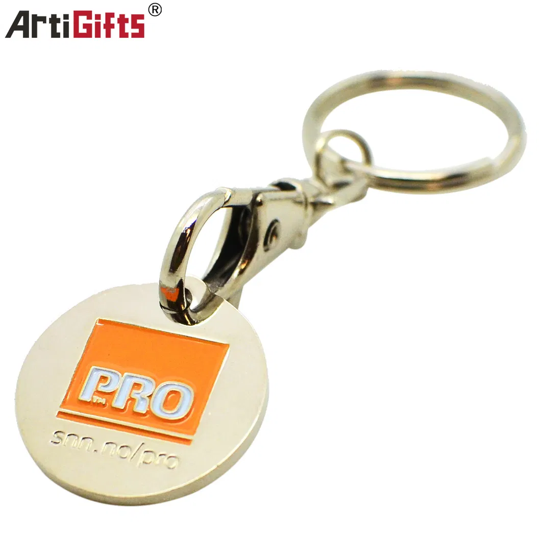 2D Metal Euro Trolley Coin with Design