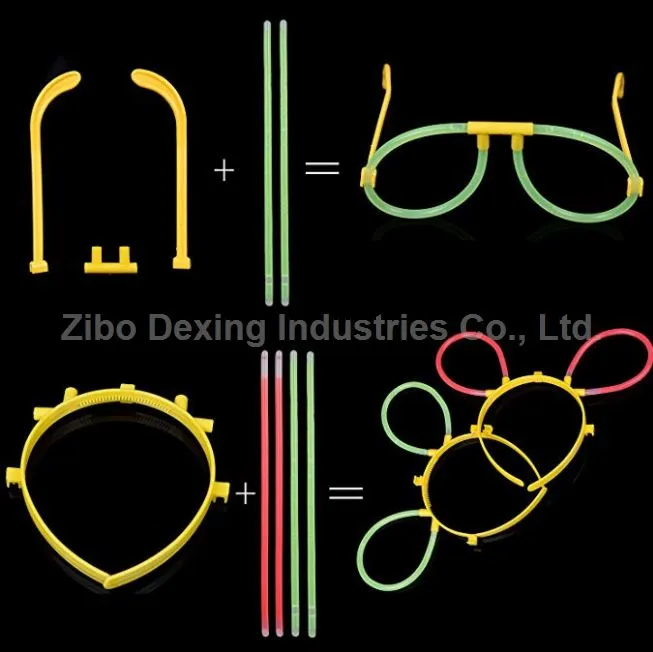300PCS Glow Sticks Connectors Party Favors Bulk Glow in the dark