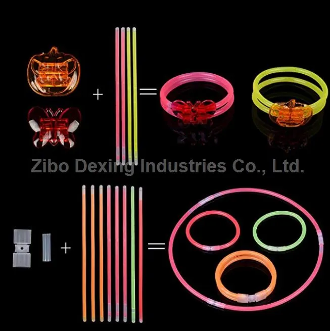 300PCS Glow Sticks Connectors Party Favors Bulk Glow in the dark