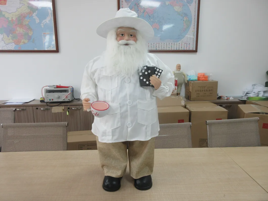 32inch/80cm Cuban Santa with Coffee Cup and Dominoes