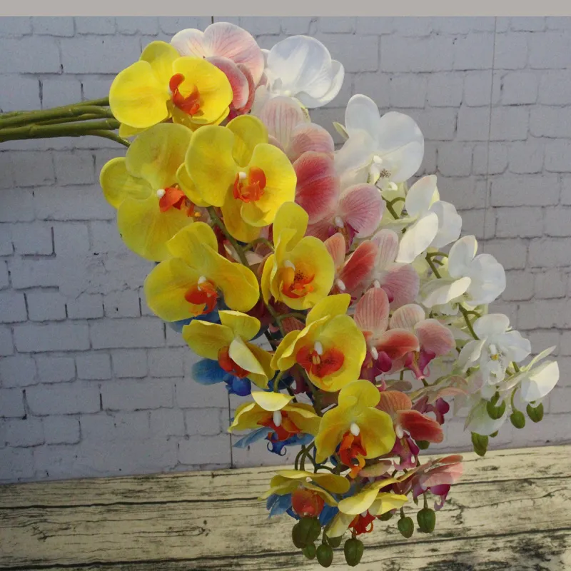 3D Printed Artificial Flowers Phalaenopsis Fake Wedding Flowers Butterfly Orchid Flower