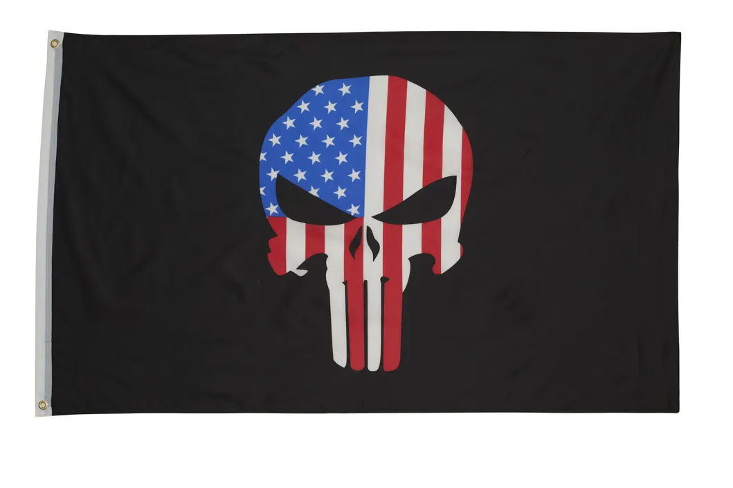 3X5 Punisher Skull Police Flag USA Demon Banner Memorial Flag