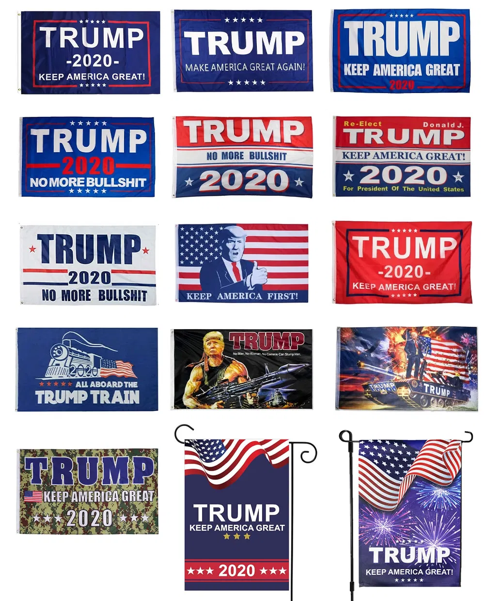 3X5FT 100% Polyester Trump Train Flags 2020 (B-NF05F03101)