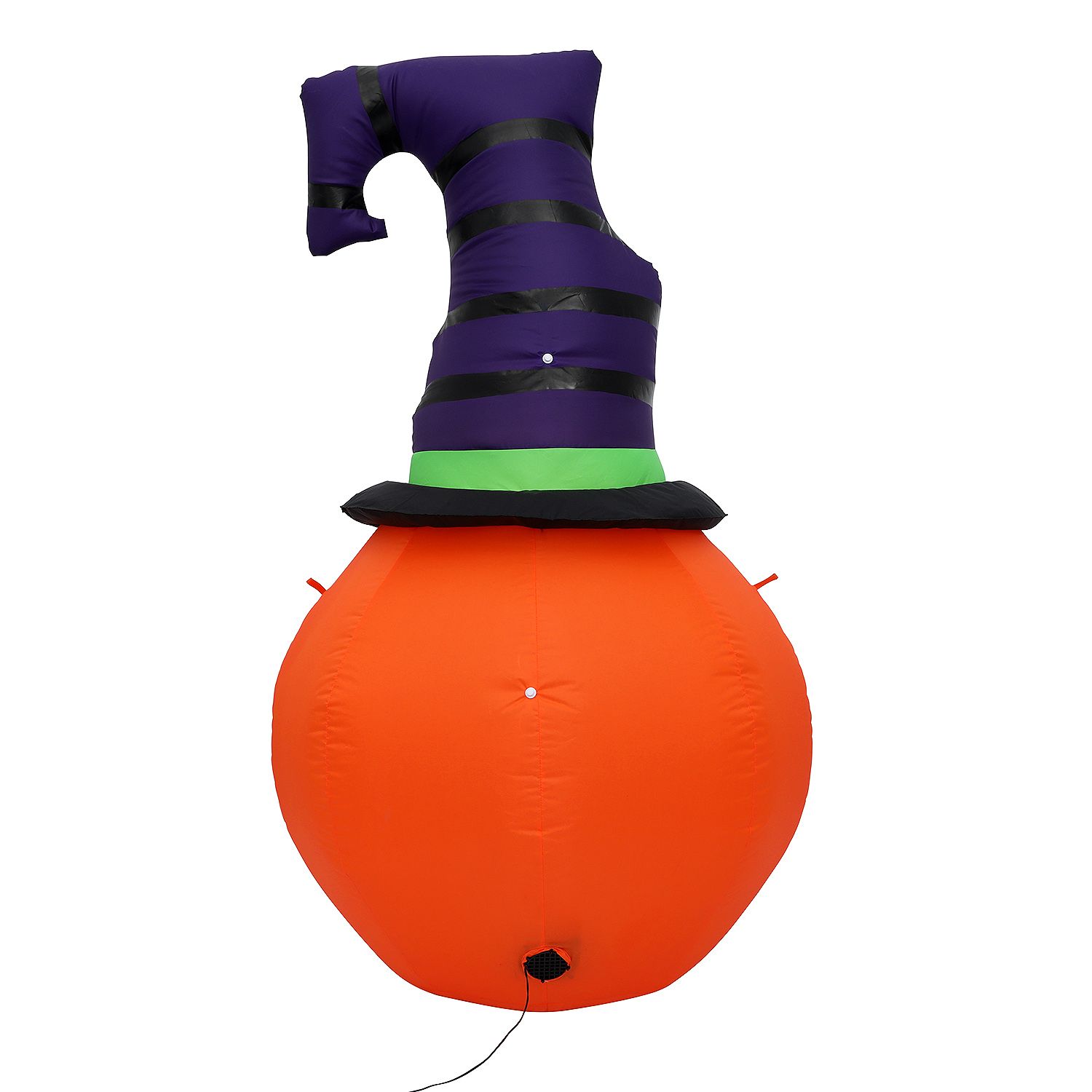 4FT Halloween Inflatables Pumpkin Wth Wizard Hat LED Yard Decorations