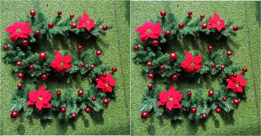 60cm Christmas Wreaths with Pinecone Golden Balls Bow Tie Golden Fruits
