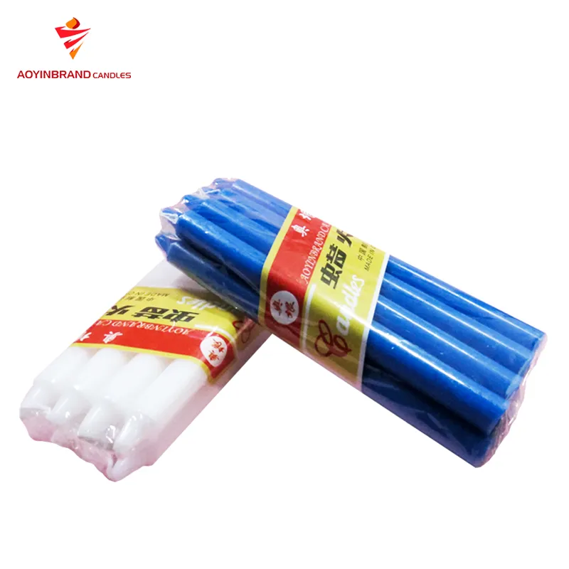 Africa Market 35g 19cm Paraffin Wax White Long Taper Candle