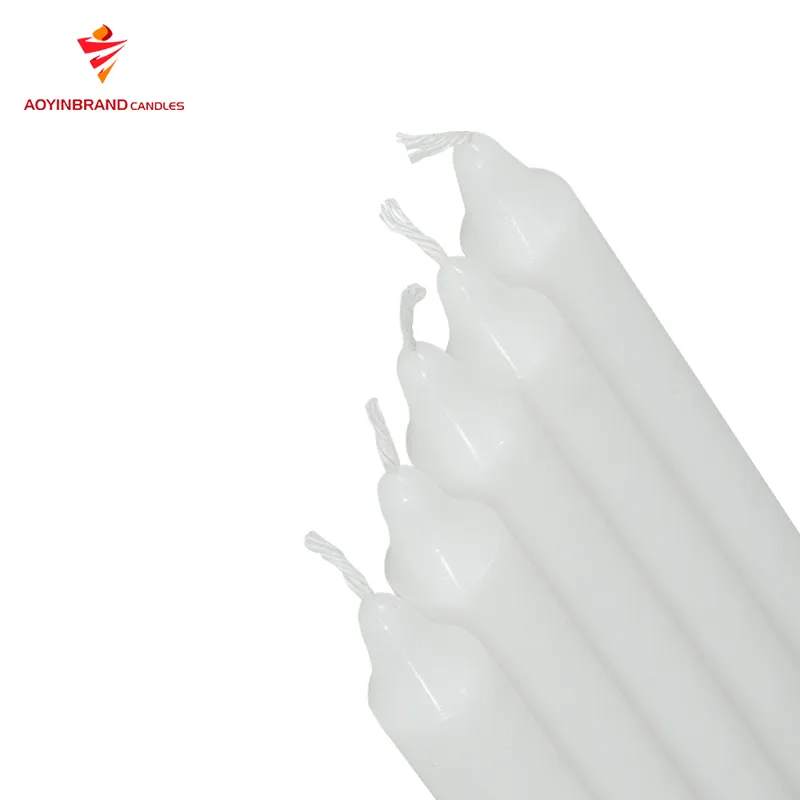 Africa Market 35g 19cm Paraffin Wax White Long Taper Candle