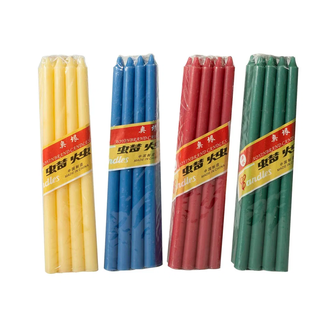 Africa Market 35g 19cm Paraffin Wax White Long Taper Candle