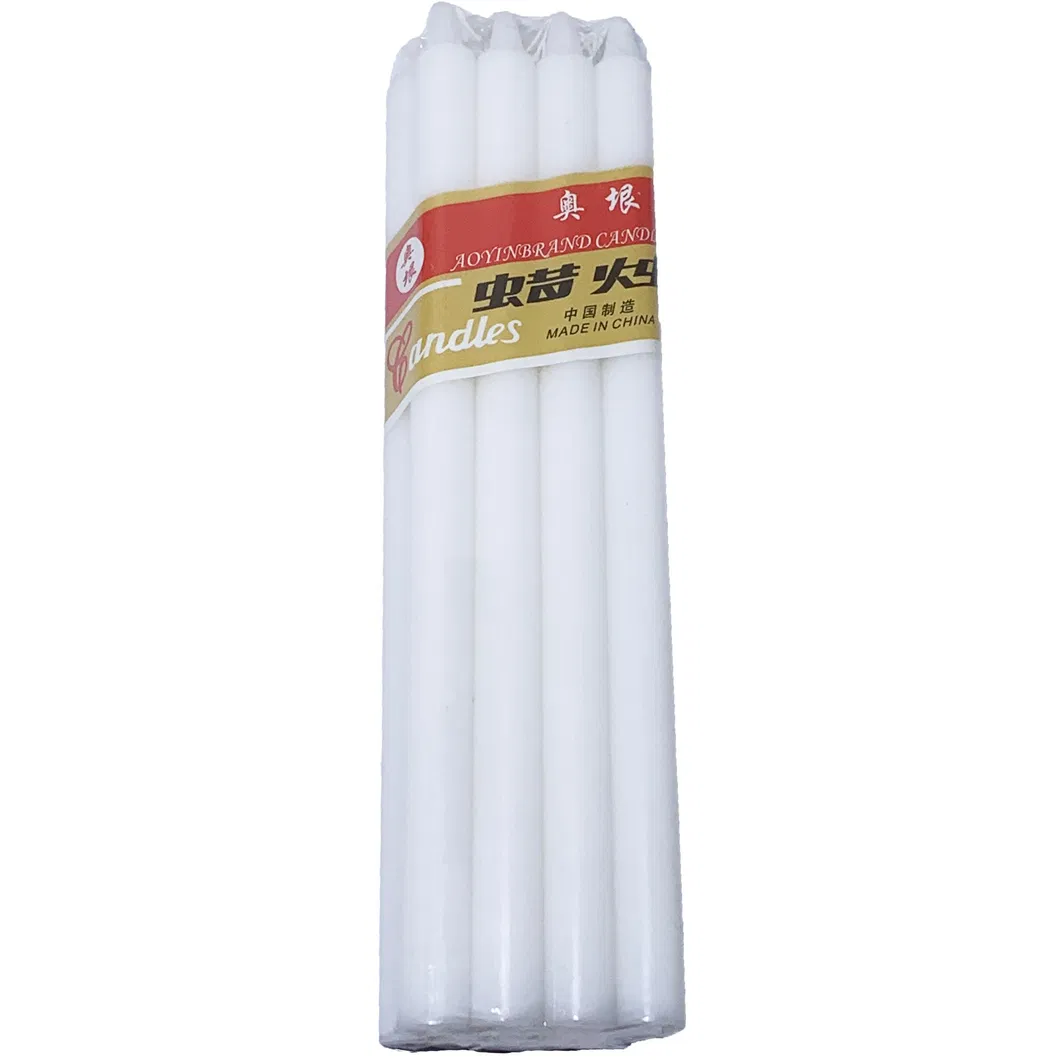 Africa Market 35g 19cm Paraffin Wax White Long Taper Candle