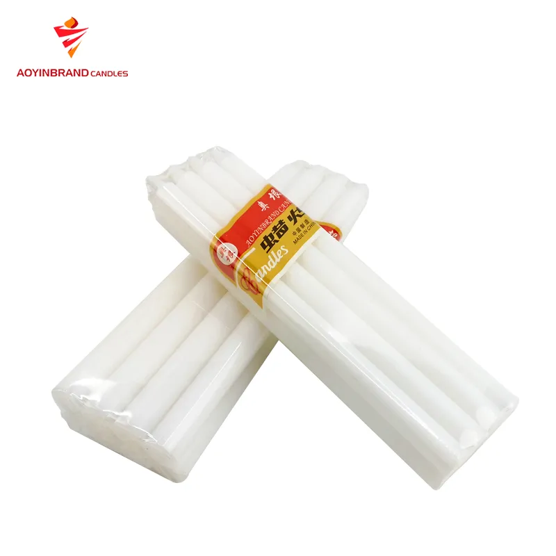Africa Market 35g 19cm Paraffin Wax White Long Taper Candle