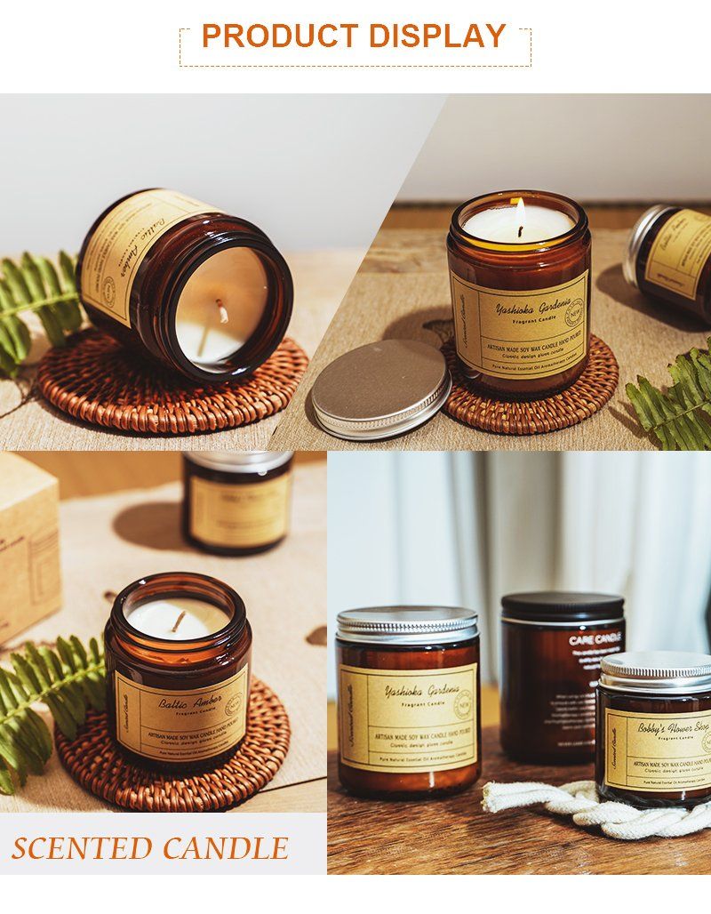 Amazon Hot Sale Scented Candle Balance Harmony (water lily pear) Frosted Glass Candle Jar Scented Candles in Bulk