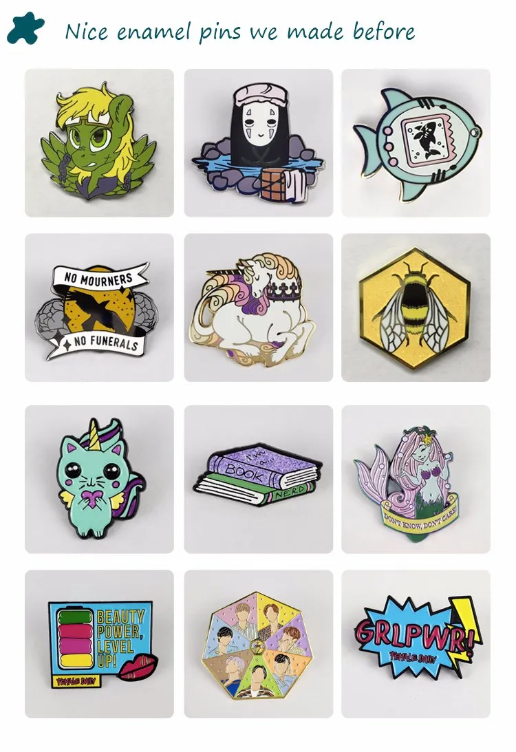 Anime China Metal Glitter Custom Hard Enamel Lapel Pin