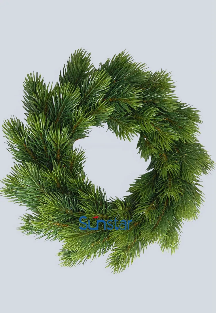 Artificial Christmas Wreath 30cm PE Pine Ring Artificial Plant for Holiday Decoration Gift (32263)