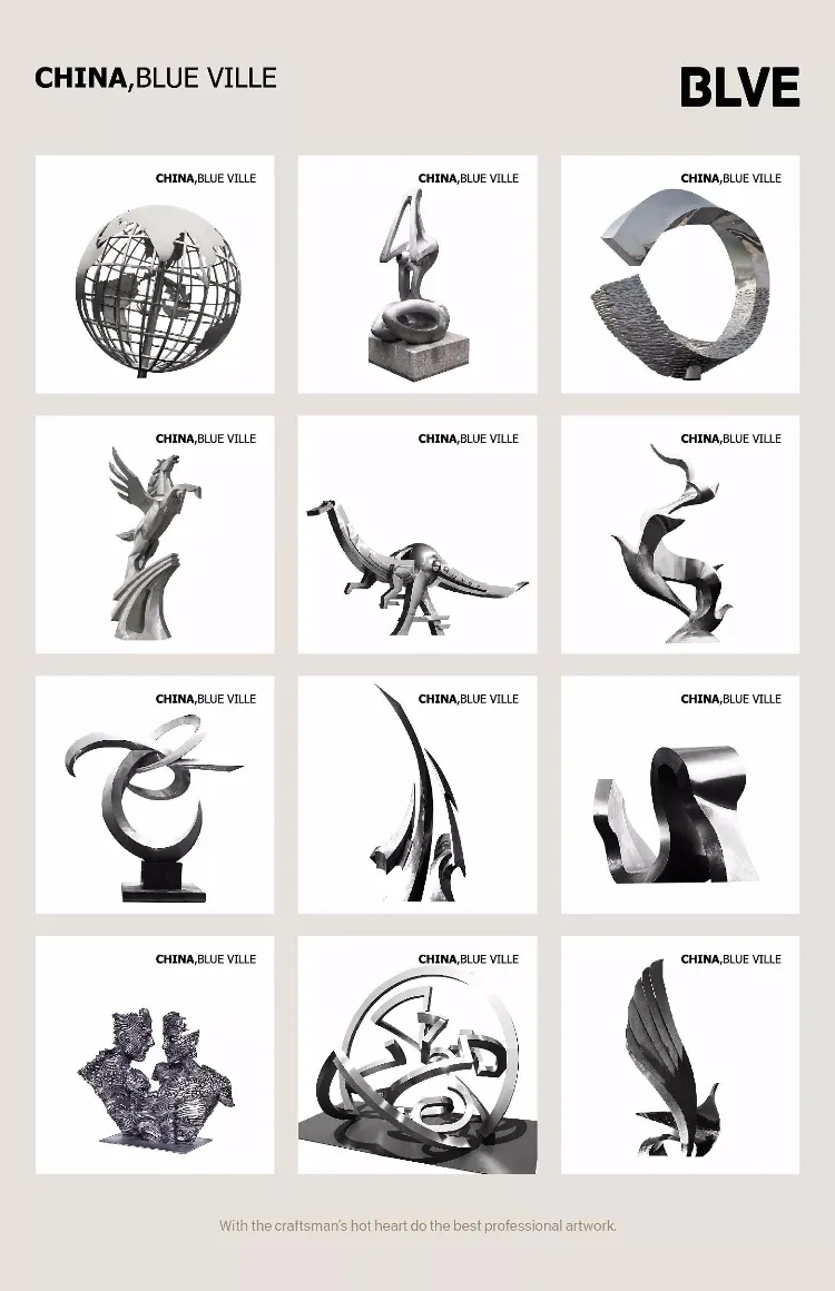 Artwork Abstract Stainless Steel Pegasus Flying Horse Sculpture Sssm-64