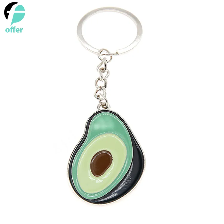 Avocado Keychain Set for Best Friends Couples Matching Keychain Heart Love Gift for Vegans