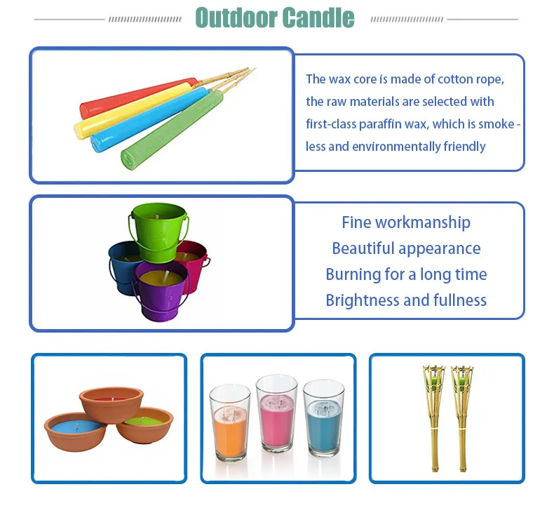 Bamboo Stick Citronella Garden Torch Candles