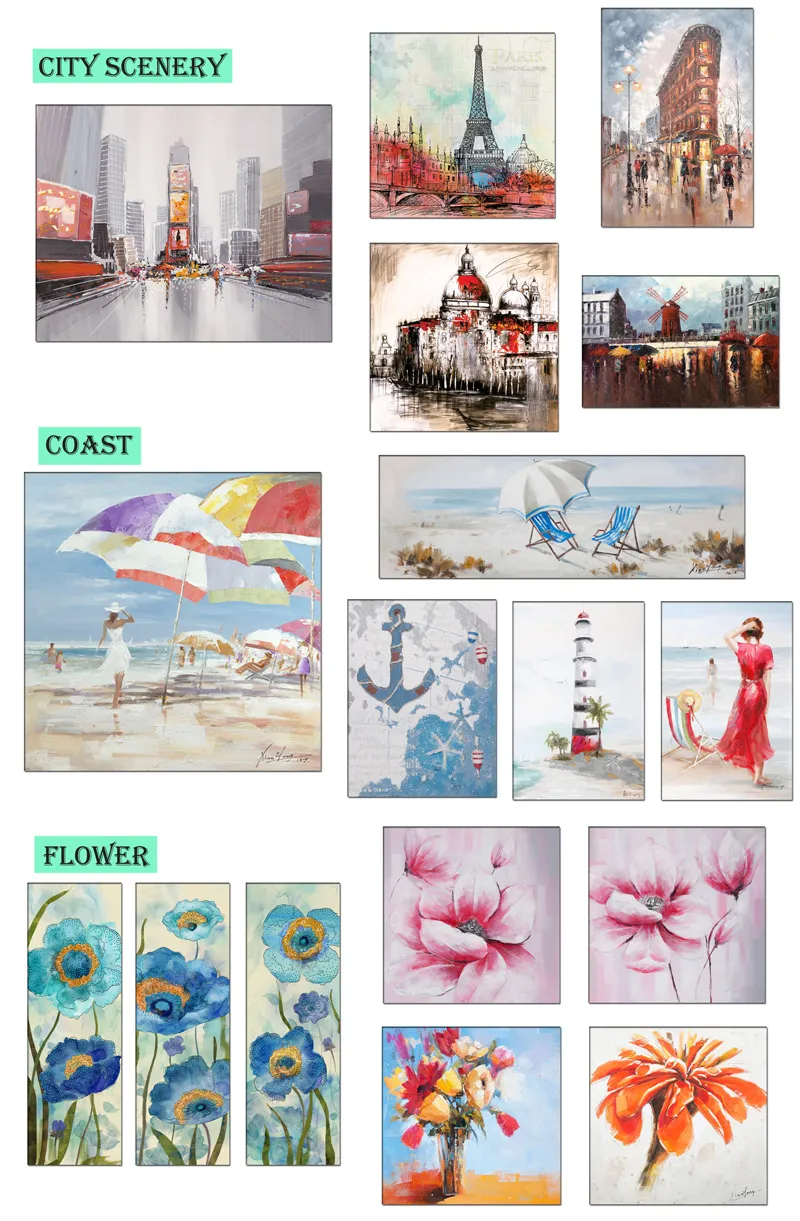 Best Sell Canvas Art Wall Decor Abstract Hand Oil Painting