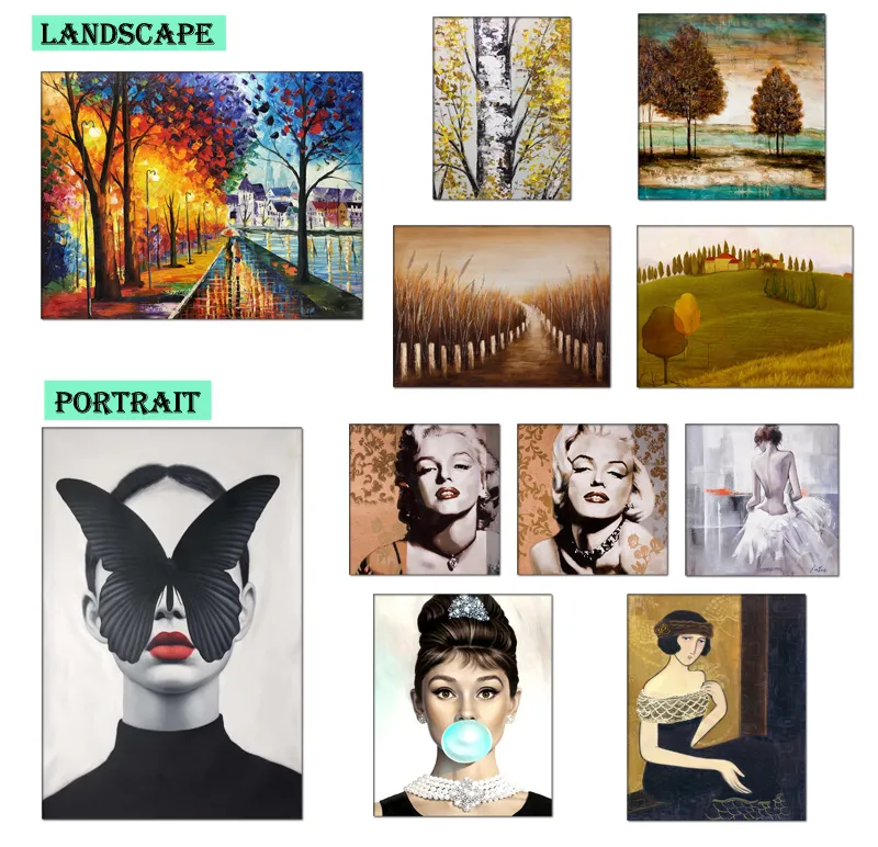 Best Sell Canvas Art Wall Decor Abstract Hand Oil Painting