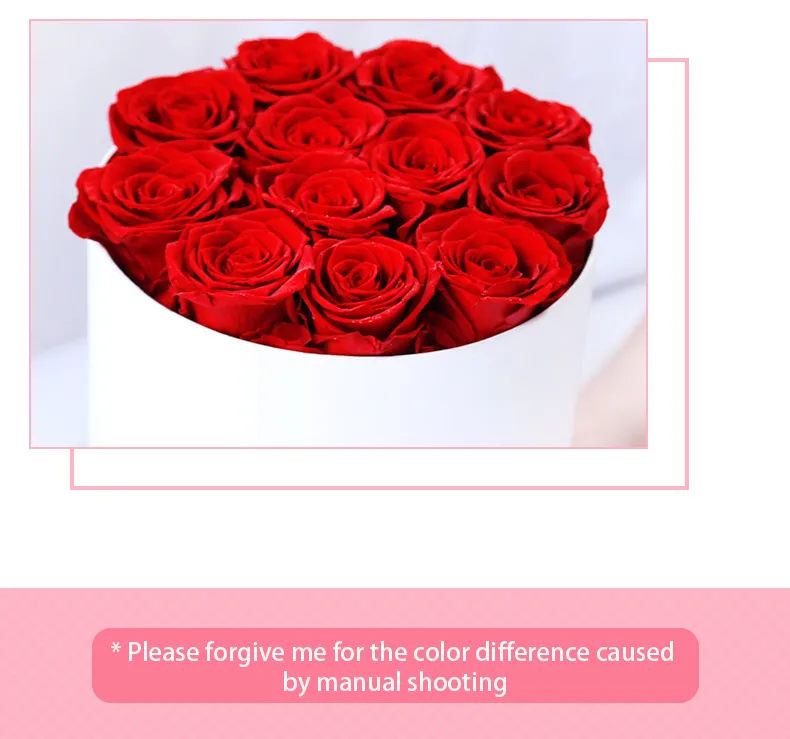 Best Valentine′s Day Gifts Preserved Flower Rose Eternal Preserved Rose in Acrylic Box for Gift