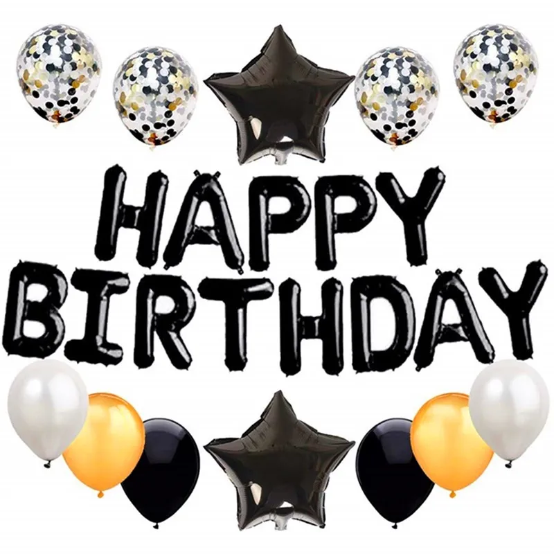 Birthday Party Decoration Scene Girl Romantic Theme Happy Birthday Balloon Set