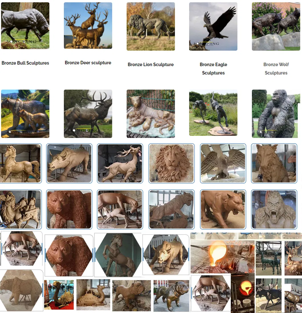 Black Bronze Sculpture Serious Chimpanzee Holds a Fish and Stands on The Lawn