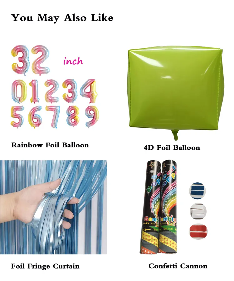 Blue Black Silver Latex Balloon Happy Birthday Banner Party Decor for Men